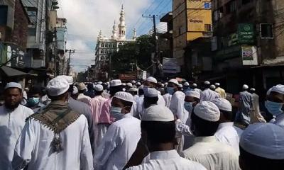 আল্লামা শফীর জানাজায় অংশ নিতে জনতার ঢল