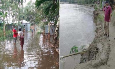 কমতে শুরু করেছে তিস্তার পানি, ধরলায় ভাঙন