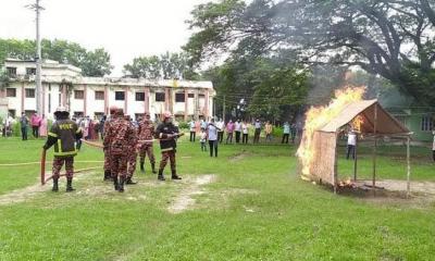 হরিরামপুরে ভূমিকম্প ও অগ্নিকান্ড বিষয়ক সচেতনতা বৃদ্ধি সংক্রান্ত মহড়া