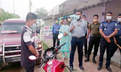 ফুলবাড়ীতে করোনা ঊর্ধ্বমুখী হওয়ায় প্রশাসন কঠোর