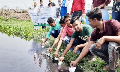 শ্রীপুরে অভিনব কায়দায় আন্তর্জাতিক নদীকৃত্য দিবস পালন