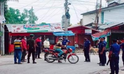 ধামইরহাটে কঠোর  লকডাউনে তৎপর প্রশাসন