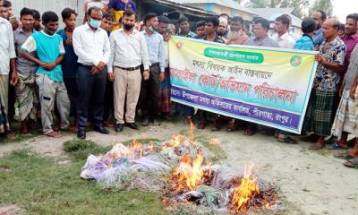 পীরগাছায় অবৈধ কারেন্ট জাল জব্দ