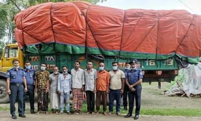 শৈলকুপায় ডাকাতি হওয়া পাটভর্তি ট্রাক খুলনায় উদ্ধার