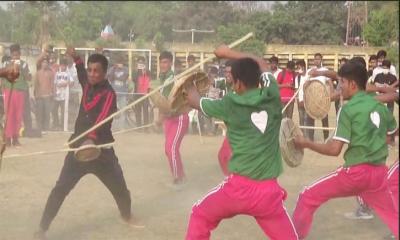 ঐতিহ্যবাহী লাঠি খেলা চাঁপাইনবাবগঞ্জে 