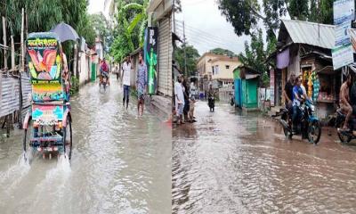 জোয়ারের পানিতে প্লাবিত পটুয়াখালী শহর