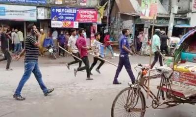 ফরিদপুরে বিএনপির সমাবেশে ছাত্রলীগের হামলা, অফিস ভাঙচুর